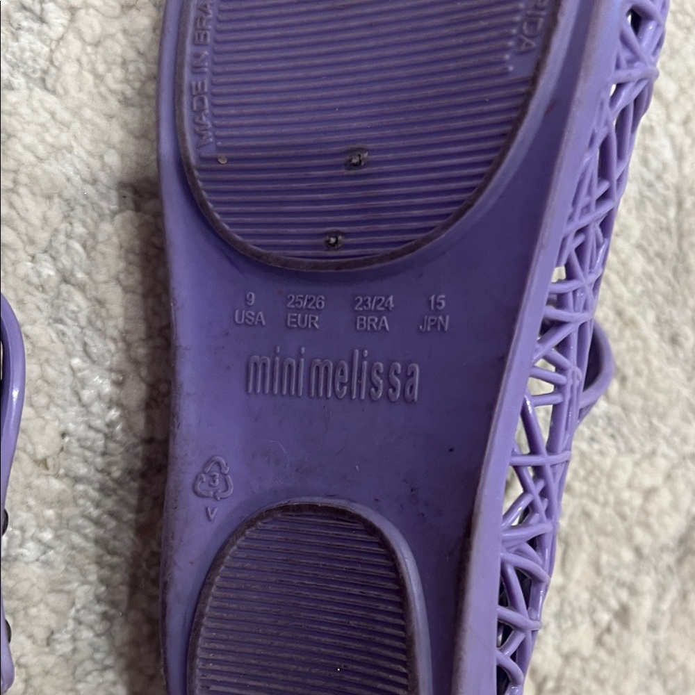 Mini Melissa Purple Kids Sandals - Picture 3 of 3